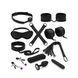 Liebe Seele Black Lace and Neoprene 11pcs Bondage Kit - набор БДСМ 11 предметов - фото товара