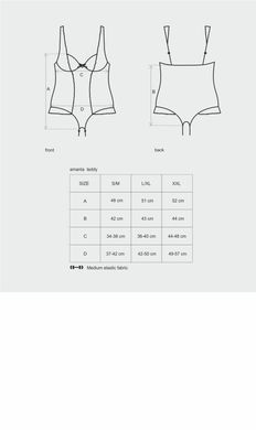 Еротичне боді Obsessive Amanta teddy S/M