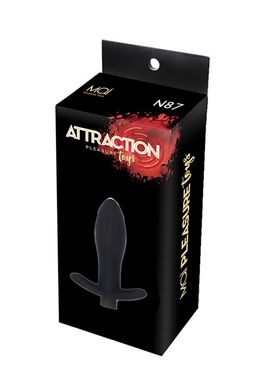 Анальна вібропробка MAI Attraction Toys №87 Black - 3,5 см - фото