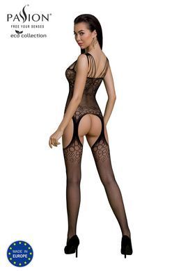 Ажурний бодістокінг з доступом Passion ECO BS004 black - фото