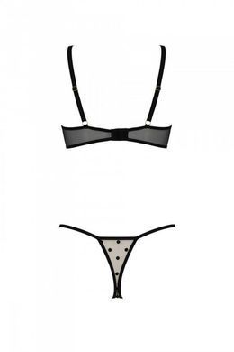 Комплект білизни Passion MARINA SET WITH OPEN BRA beige S/M - фото