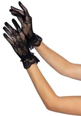 Рукавички Leg Avenue Floral lace wristlength gloves Black