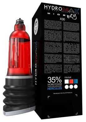 Гідропомпа Bathmate WideBoy Hydromax 7 для пеніса червона - фото