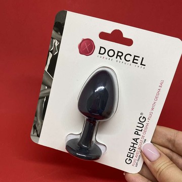 Dorcel Geisha Plug  - анальна пробка зі зміщеним центром ваги без кристала (3,2 см) - фото
