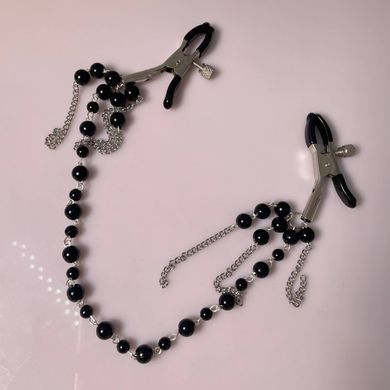 Зажимы для сосков Art of Sex - Nipple clamps Afina Black - фото