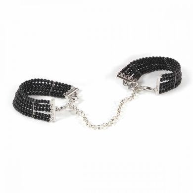 Браслети-наручники Bijoux Indiscrets PLASIR Nacre чорні перли