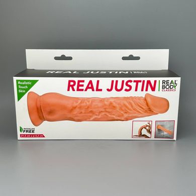 Длинный фаллоимитатор Real Body Real Justin Flesh (21,5 см) - фото