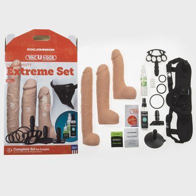 Набір для страпона Doc Johnson Vac-U-Lock Dual Density Extreme Set - фото