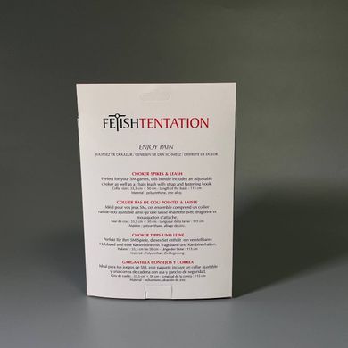 Нашийник Fetish Tentation Spikes and Leash - фото