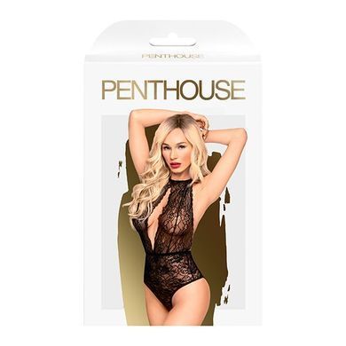 Боди с глубоким декольте и трусиками Penthouse Toxic Powder Black L/XL