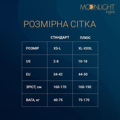 Боді з глибоким декольте Moonlight Model 11 XS-L Black, Чорний, XS/L