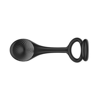 Nexus Tornado Cock and Ball Ring анальная вибропробка с ротацией и кольцом 3,9 см - фото