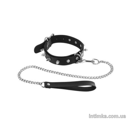 Нашийник Fetish Tentation Spikes and Leash - фото