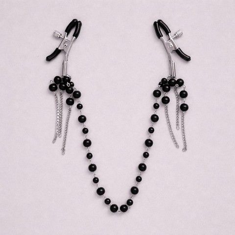 Затискачі для сосків Art of Sex - Nipple clamps Afina Black - фото