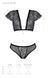 Еротичний комплект Passion LEAFA BIKINI black S/M - фото товару
