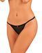 Трусики Obsessive Celia Noir crotchless thong XL/2XL чорні