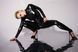 Бодістокінг Noir Handmade F319 Caged wetlook catsuit with zippers and ring L