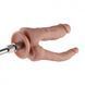 Фаллоимитатор двойной для секс-машин Hismith 9.8" Double Penetrator Silicone Dildo, Телесный
