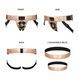 Трусы для страпона Strap-On-Me Leatherette HARNESS CURIOUS HOLOGRAPHIC ROSE GOLD (мятая упаковка) - фото товара