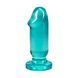 Набір анальних пробок Doc Johnson Crystal Jellies Anal Starter Kit Teal 3 шт (3,2 см; 3,8 см; 5,1 см) (м'ятий та без вставки) - фото товару