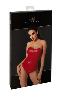 Корсет Noir Handmade F355 Red powerwetlook corset S