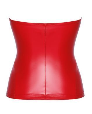Корсет Noir Handmade F355 Red powerwetlook corset S
