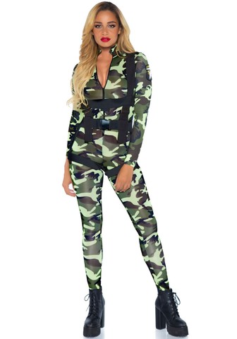 Еротичний костюм мілітари Leg Avenue Pretty Paratrooper XL