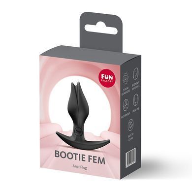 Анальная пробка для секса Fun Factory Bootie Fem Black 2,9 см черная - фото