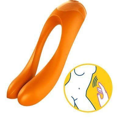 Satisfyer Candy Cane вібратор на палець Orange - фото