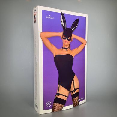 Костюм зайчика черный Obsessive Bunny S/M