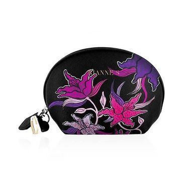 Вібратор Rianne S: Mini G Floral + чохол-косметичка Deep Purple - фото