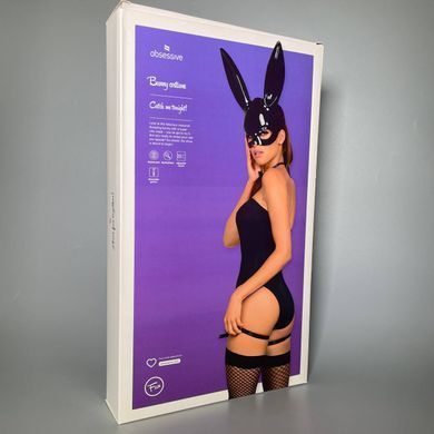 Костюм зайчика черный Obsessive Bunny S/M