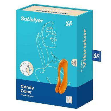 Satisfyer Candy Cane вібратор на палець Orange - фото