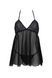 Прозрачная сорочка и трусики Passion KERRIA CHEMISE black S/M
