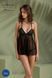 Прозрачная сорочка и трусики Passion KERRIA CHEMISE black S/M