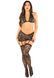 Эротический комплект Leg Avenue Bra Top, Garter Skirt and Stockings One Size Black - фото товара