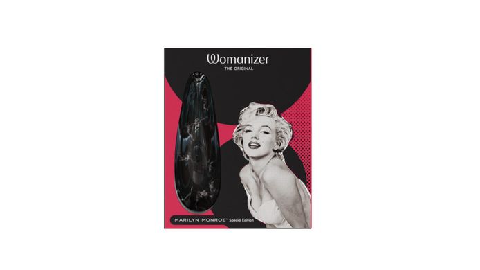 Womanizer Marilyn Monroe Black Marble - вакуумный стимулятор клитора - фото