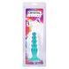 Анальная пробка бусы Doc Johnson Crystal Jellies Anal Delight 5 Inch Teal 3,8 см - фото товара