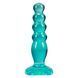Анальная пробка бусы Doc Johnson Crystal Jellies Anal Delight 5 Inch Teal 3,8 см - фото товара