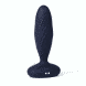 Svakom Jordan Navy Blue - анальний смарт вібратор-пульсатор з пультом 3,2 см - фото товару