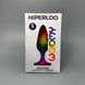 Анальна пробка райдужного кольору Wooomy Hiperloo Silicone Rainbow Plug S (2,4 см) - фото товару