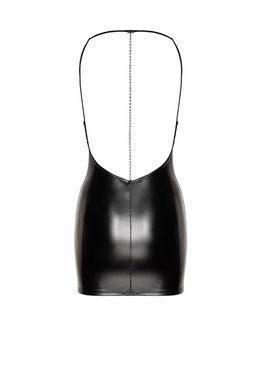 Сукня Noir Handmade F307 Mirage wetlook mini dress with jewelry rhinestone chain S