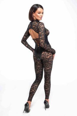 Бодістокінг Noir Handmade F299 Enigma lace catsuit with underbust bodice S
