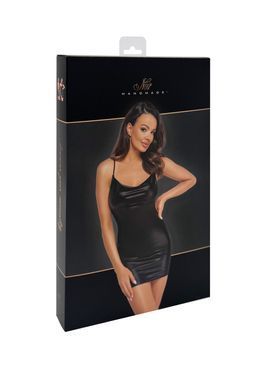 Сукня Noir Handmade F307 Mirage wetlook mini dress with jewelry rhinestone chain S