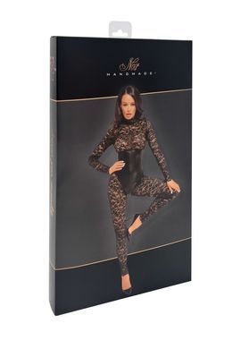 Бодістокінг Noir Handmade F299 Enigma lace catsuit with underbust bodice S