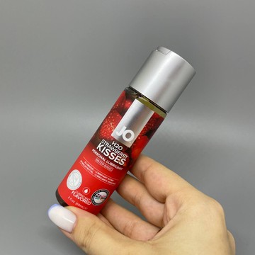 System JO H2O Strawberry Kiss - змазка для орального сексу зі смаком полуниці - 60 мл - фото