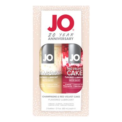 Набор оральных смазок System JO Champagne & Red Velvet Cake (2×60 мл) - фото
