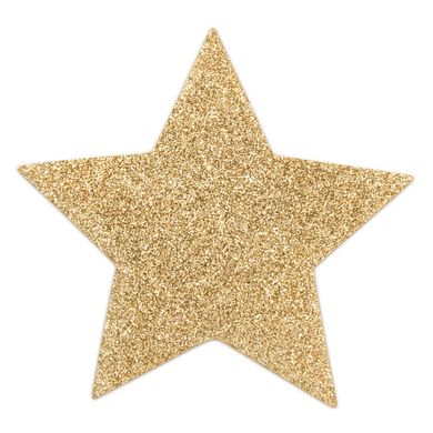 Пэстис-стикини Bijoux Indiscrets Flash Star Gold, наклейки на соски - фото