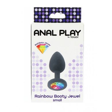 Анальна пробка зі стразом Toy Joy Rainbow Booty Jewel S (2,5см) - фото