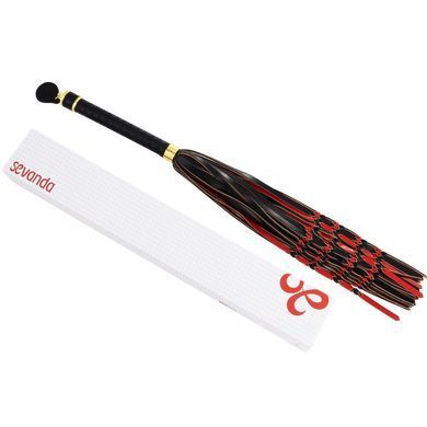 Флоггер LOCKINK SEVANDA Red & Black Braided Tail Flogger - фото